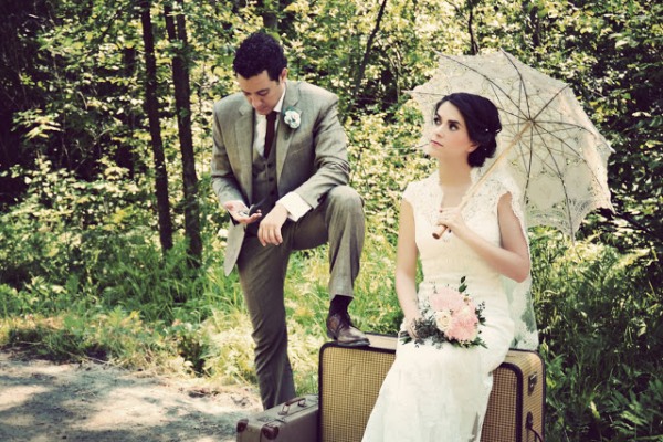 Свадьба в стиле путешествия: свадебное платье